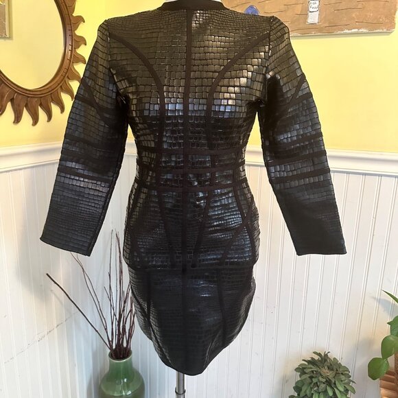 Myglam Black Bandage Dress With Zipper Closure - Picture 1 of 9
